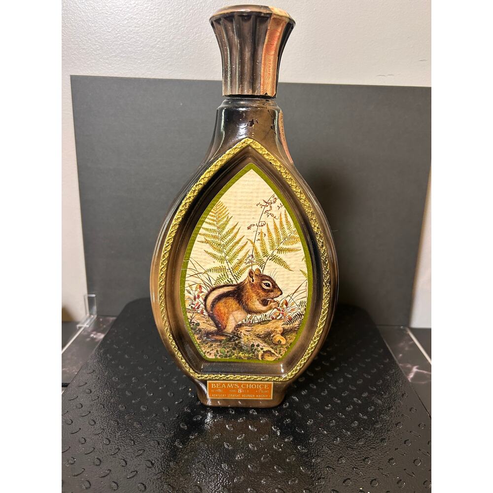 Jim Beam Decanter with Chipmunk Decoration